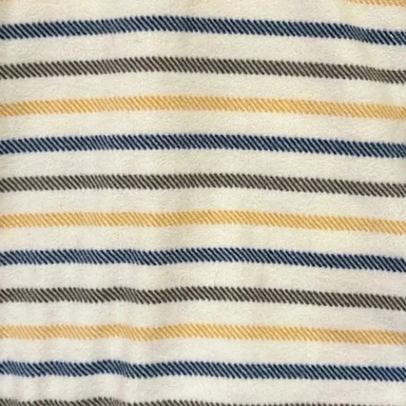 O'Neill Women's Polar Fleece Button Up Shirt Jacket Size XXL Yellow Blue Striped - Picture 10 of 13